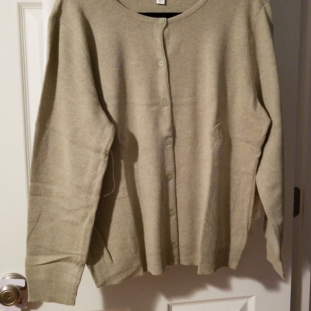 NWT Croft &Barrow  sz XXL cardigan sage green